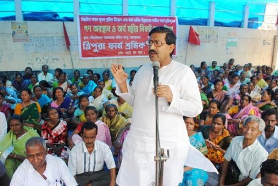  Tripura Farm Sramik Union holds sit-in-demonstration